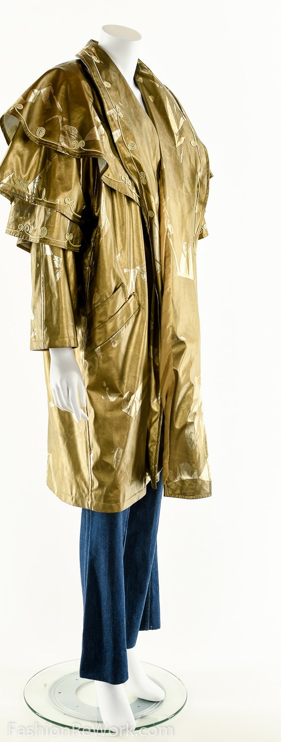 MATADOR Coat,Matador Inspired Raincoat,Bronze Gol… - image 10