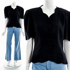 Black Peplum Blazer Jacket
