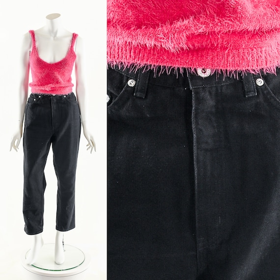 High Waist Pants,Vintage Denim Pants,High Waisted