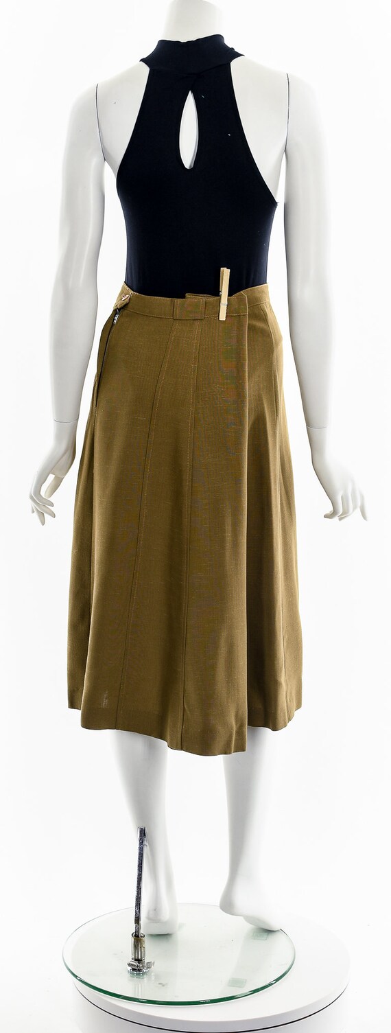 50s Chestnut Brown A-Line Skirt - image 7