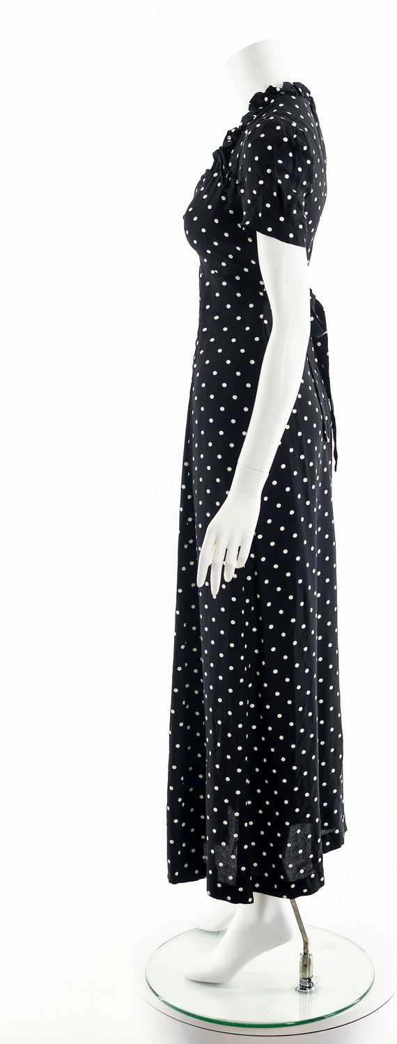 Polka Dot Maxi Dress,30s Inspired Dress,Vintage 3… - image 9