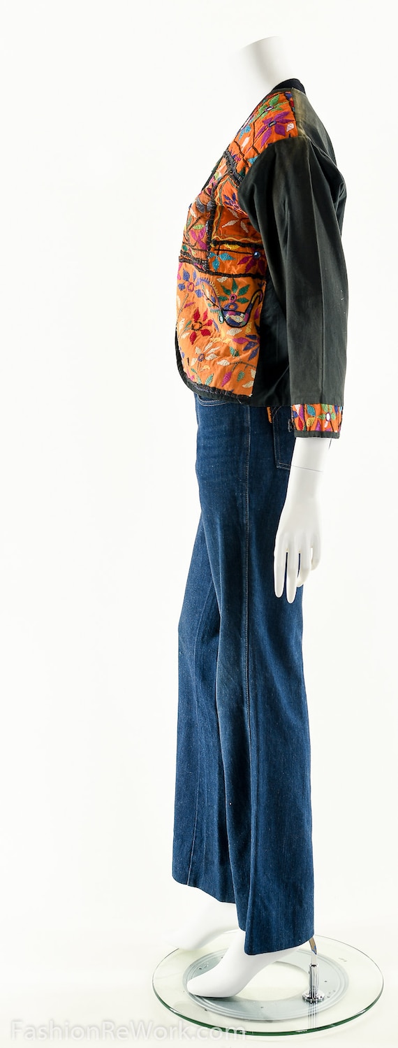 Rainbow Patchwork Jacket,Boho Embroidered Jacket,… - image 5