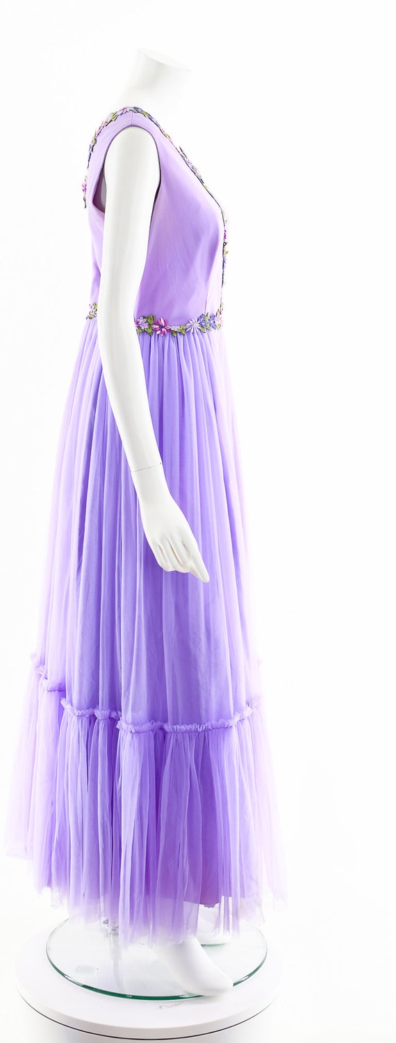 Purple Chiffon Tulle Maxi Dress,Lilac Lavender Wh… - image 5
