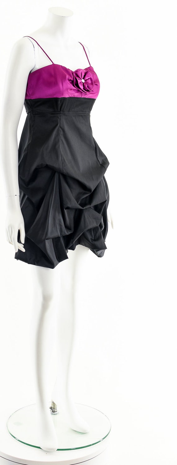 Y2K Black Ruched Mini Dress - image 5