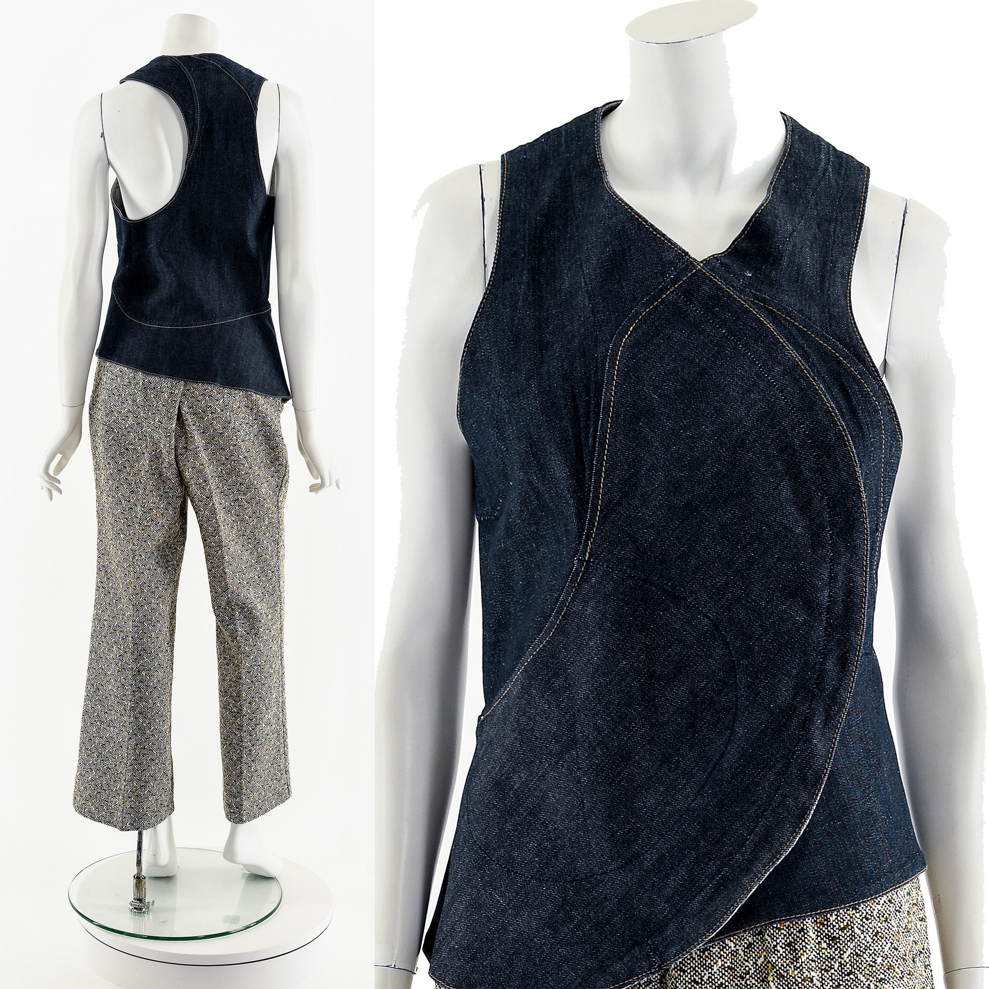 AMERI / TWINKLE CURVE VEST Gray