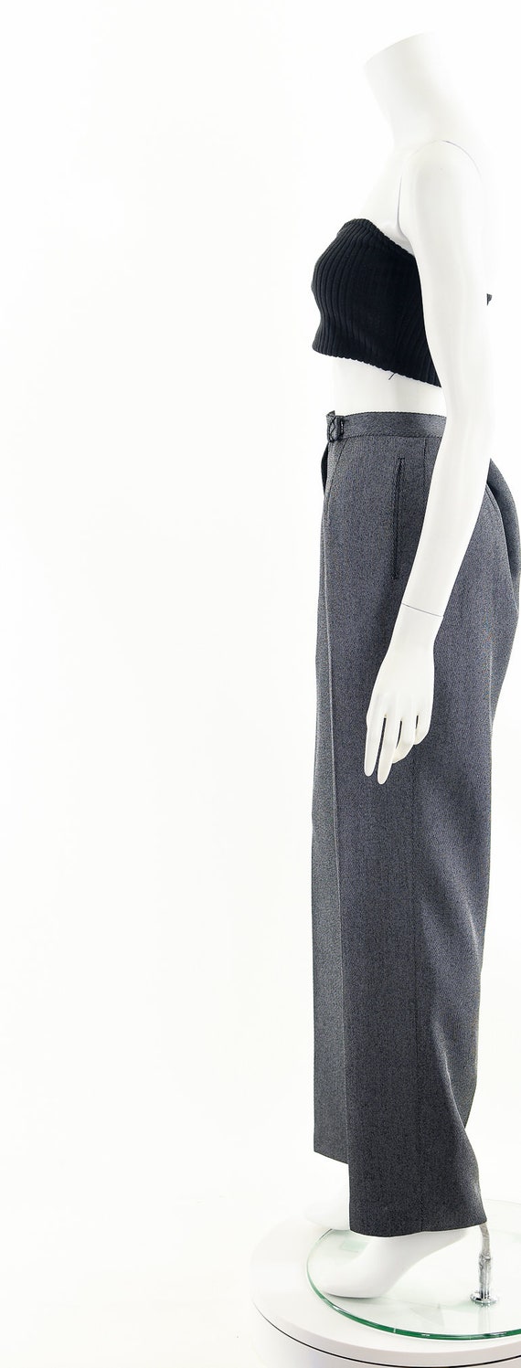 gray trousers, vintage gray pants, work pants, of… - image 9