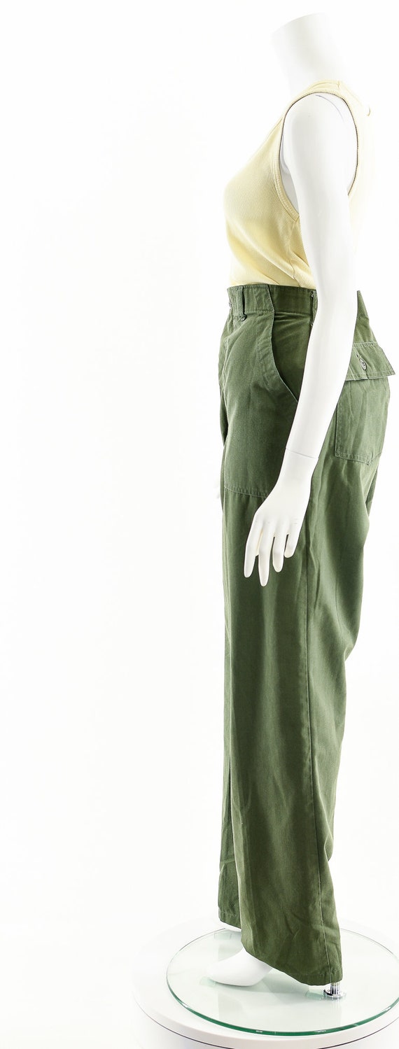 Green Army Fatigue Pants Olive Green Chino Pant M… - image 9