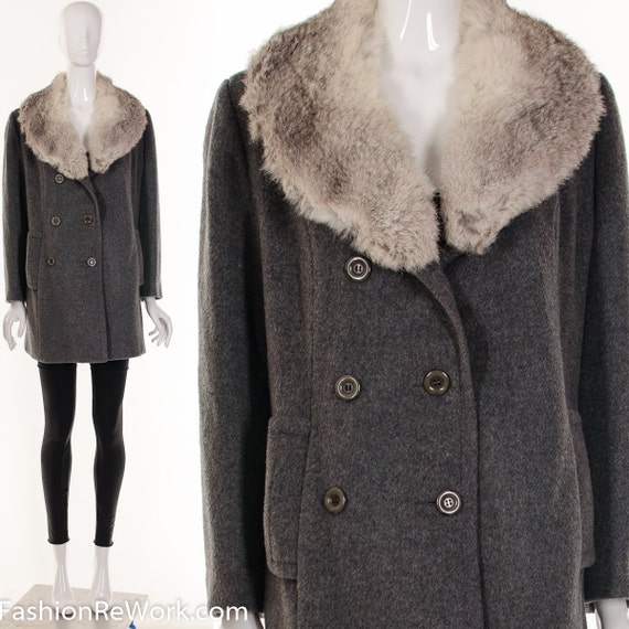 Mod Melange Gray Coat Wool Coat Penny Lane Jacket