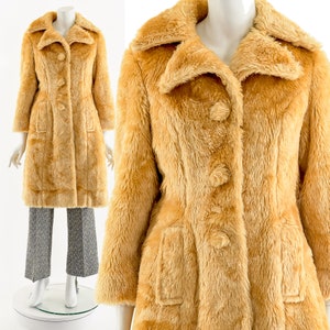 Golden Faux Fur Teddy Coat