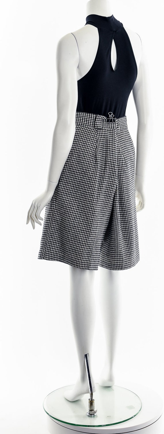 Hounds Tooth High Waisted Wool Tweed Shorts - image 8