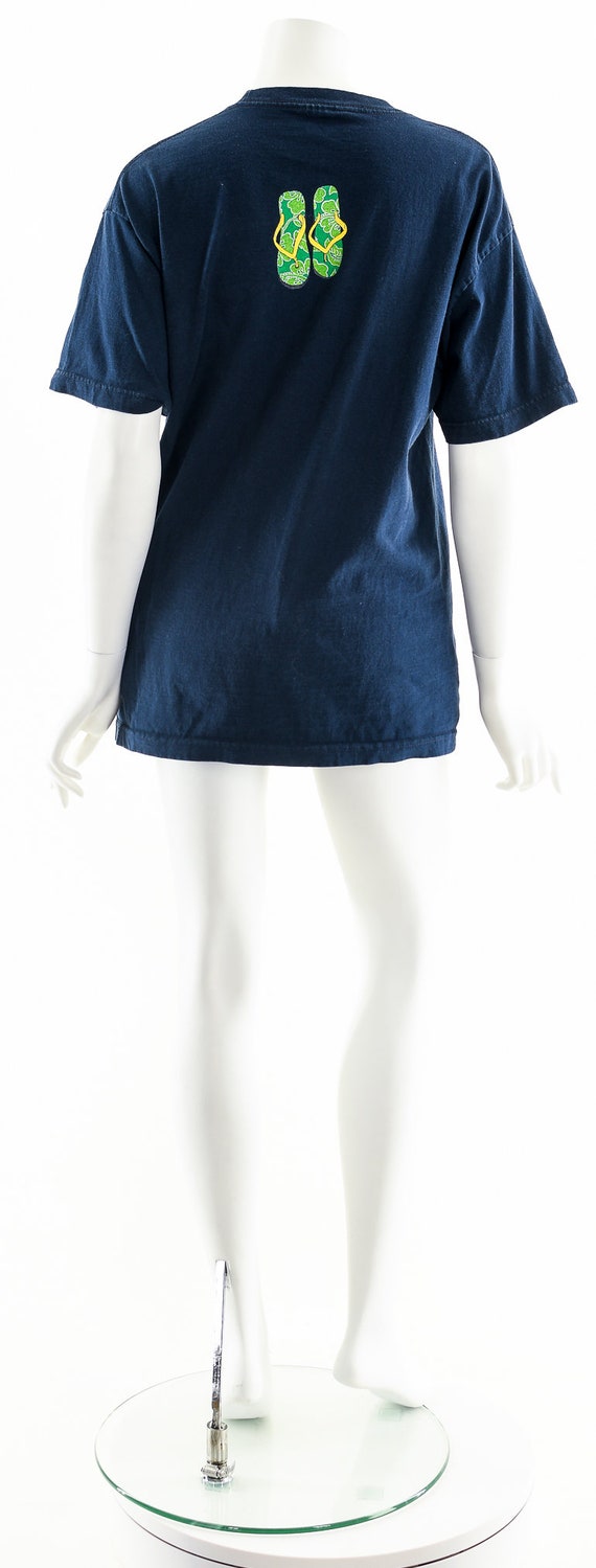 Navy Blue Maui Hawaii Slipper Shirt - image 7