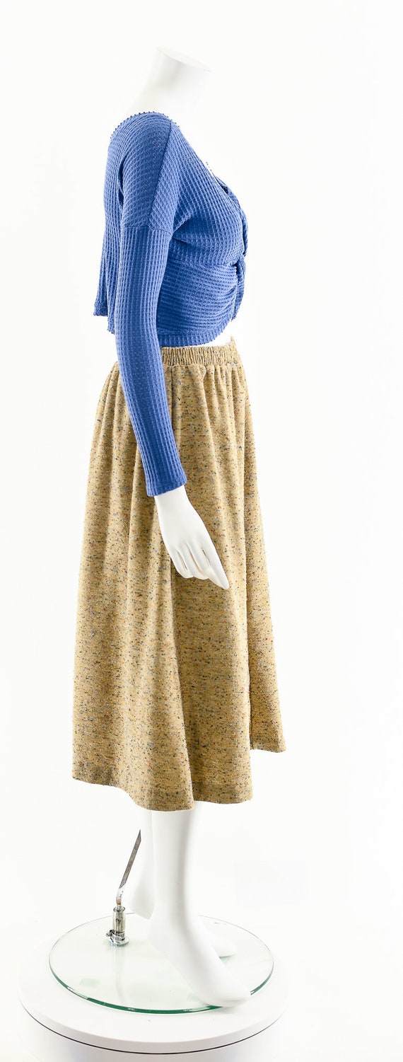 Melange Sandstone Midi Skirt, Neutral Speckled Mi… - image 5