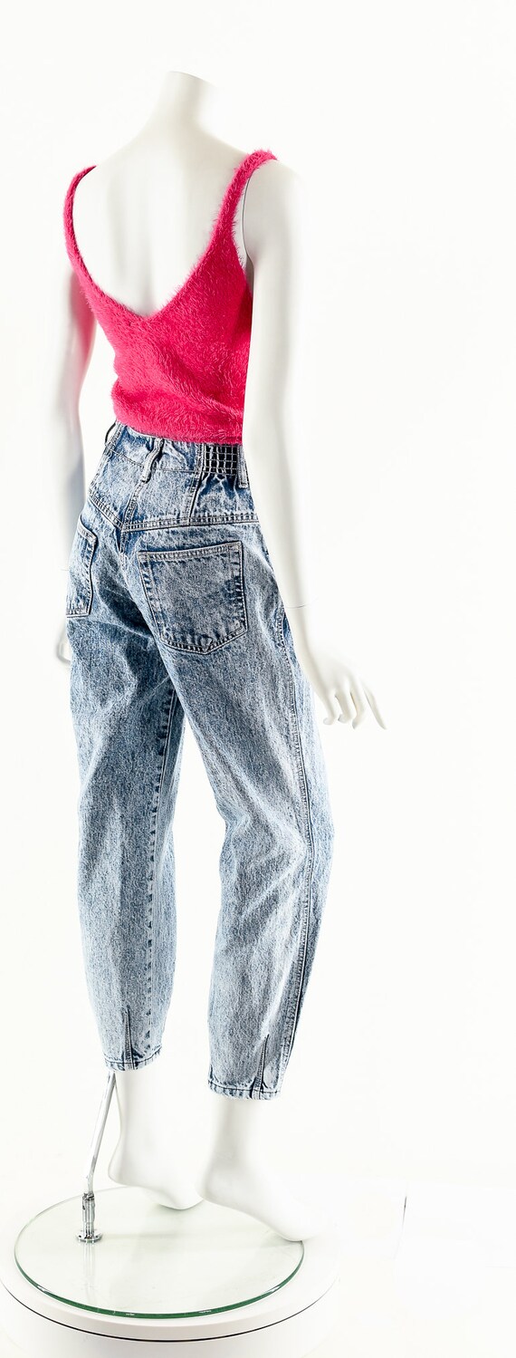 Acid Wash Jeans,Vintage Mom Jeans,Slim 80s Jeans,… - image 6