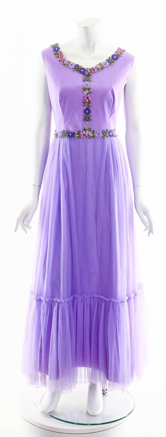 Purple Chiffon Tulle Maxi Dress,Lilac Lavender Wh… - image 4