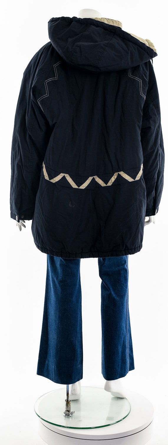 Puffer Black Down Winter Coat 90s - image 7