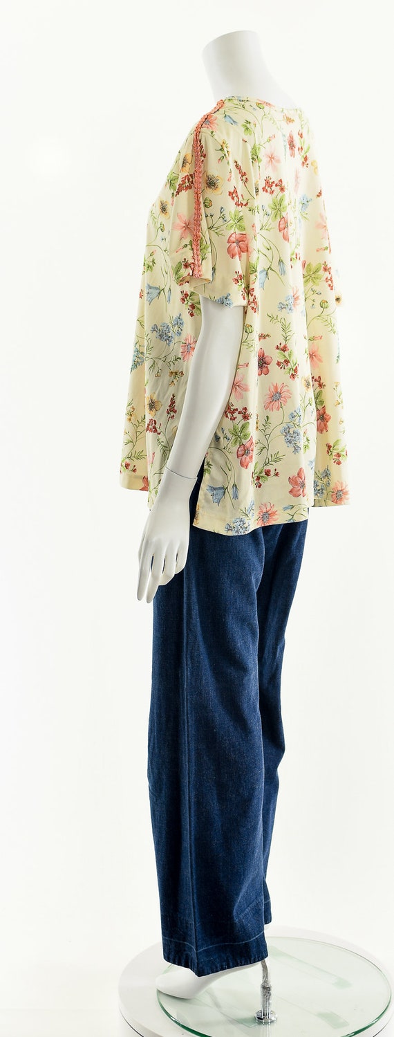 Watercolor Flowers Chiffon Blouse - image 9