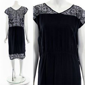 Black Silver Lace Summer Dress