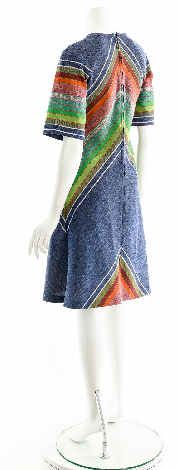 Rainbow Chevron Dress,Rainbow Denim Knit Dress,Mu… - image 8