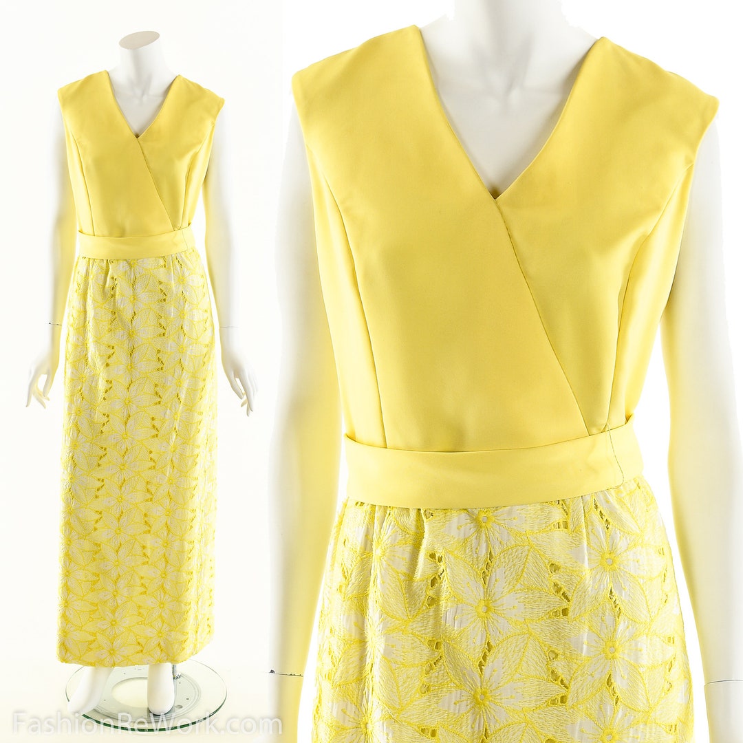 Yellow Daisy Dress,daisy Lace Dress,sunny Yellow Dress,60s Party Dress