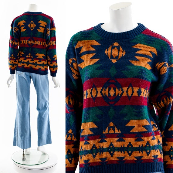 Southwest Pendleton Style Sweater - image 2