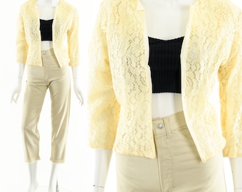 Chaqueta cárdigan de encaje antiguo