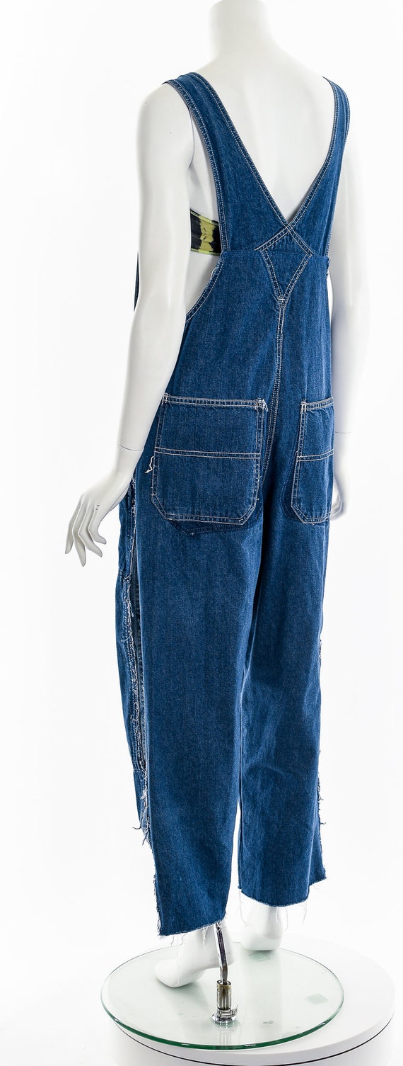 Distressed Patchwork Denim Overalls - image 8