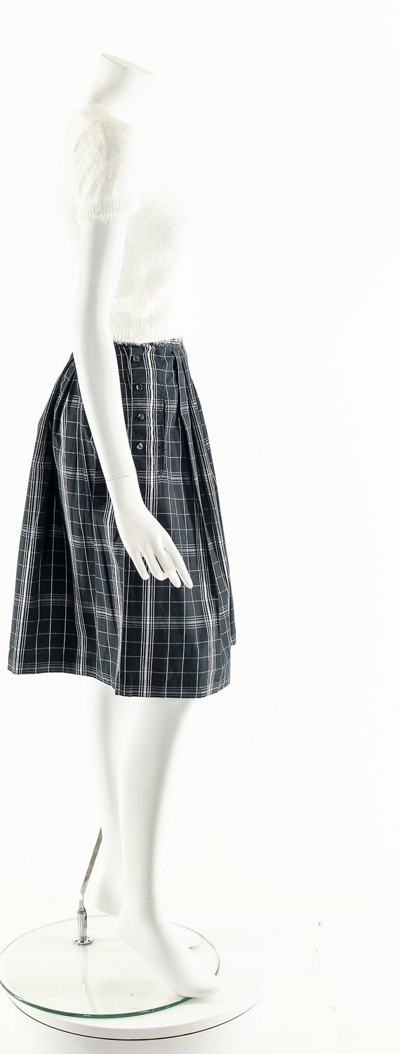 Plaid Schoolgirl Skirt,Vintage Pleated Skirt,High… - image 5