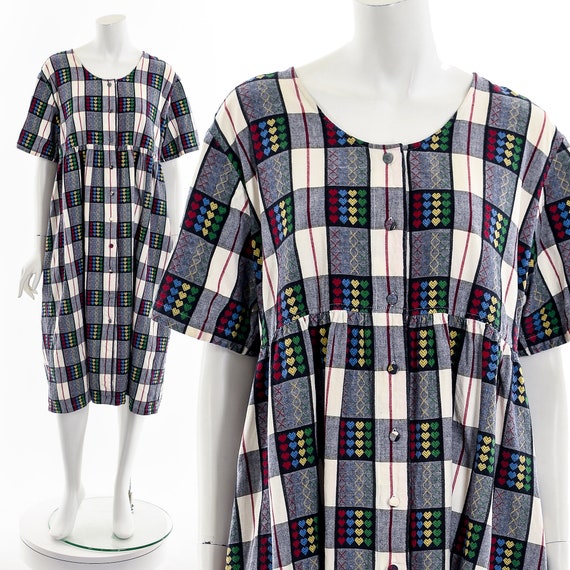Merry Plaid Midi Dress main image 1