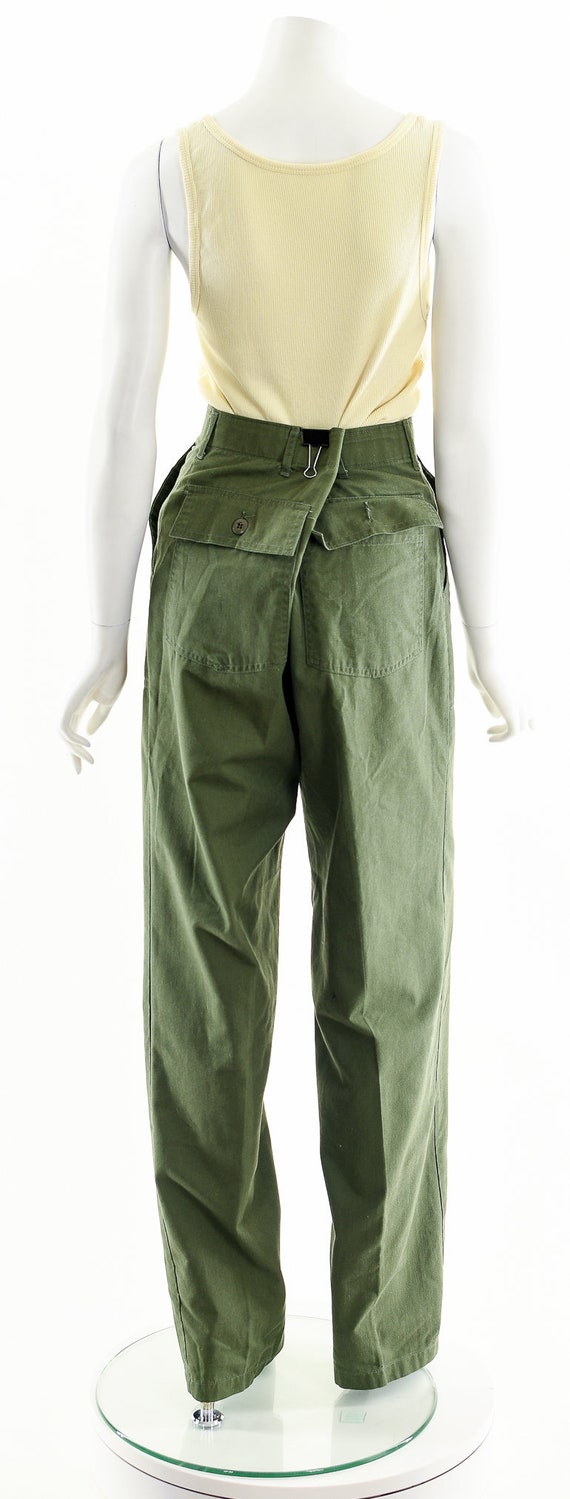 Green Army Fatigue Pants Olive Green Chino Pant M… - image 7