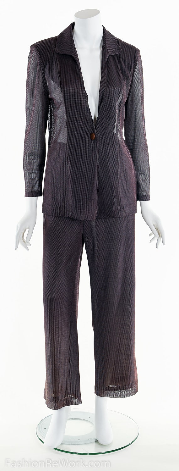 Minimalist Suit, MESH SUIT, Two Piece Suit, Auber… - image 8