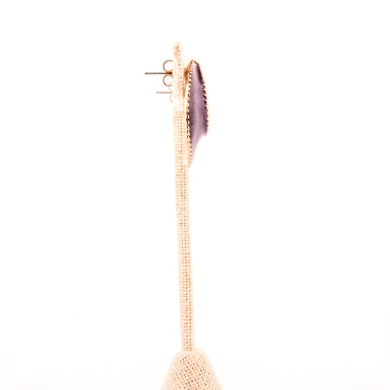 Purple Moon Statement Earrings - image 7