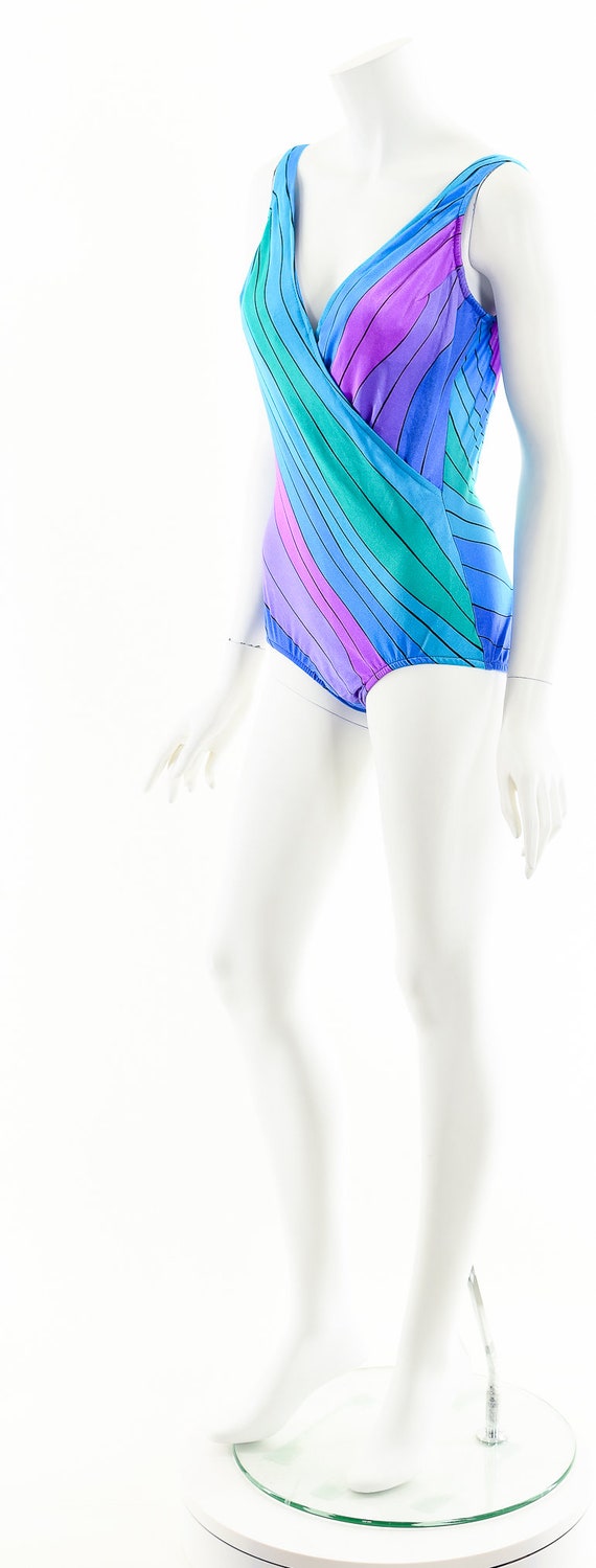 70s Cool Tone One Piece Swimsuit - image 10