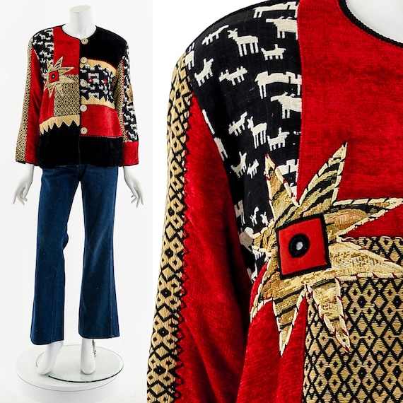 Textile Patchwork Wearable Art Jacket - image 3