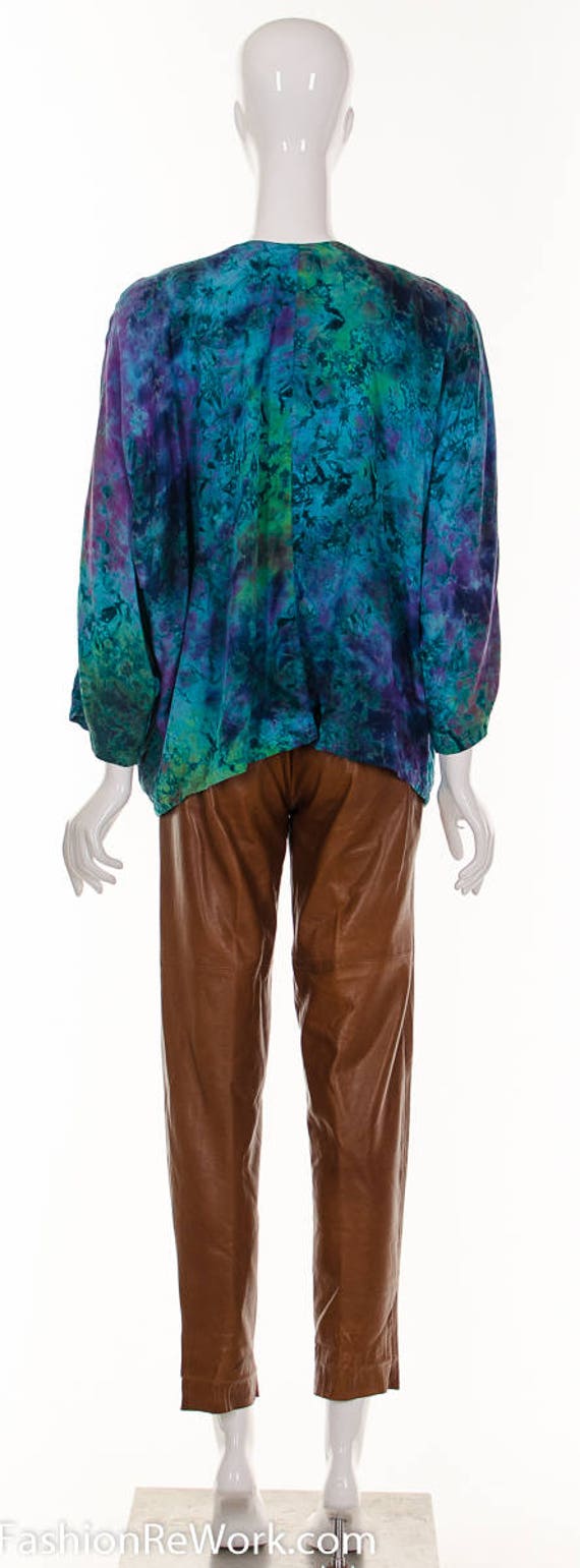 Ocean Blue BATIK Cocoon Jacket - image 3