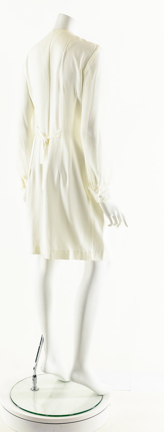 White Fringe Dress,Crochet Sheer Dress,80s Blazer… - image 5