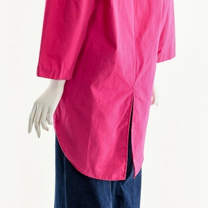 Hot Pink Cotton Oversized Blazer Jacket image 8