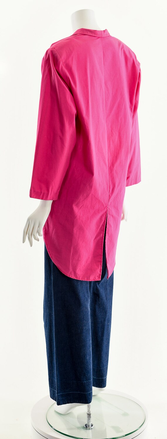 Hot Pink Cotton Oversized Blazer Jacket - image 8