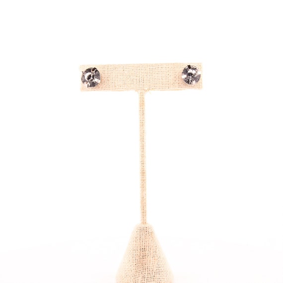 Classic Silver Rhinestone Studs - image 1