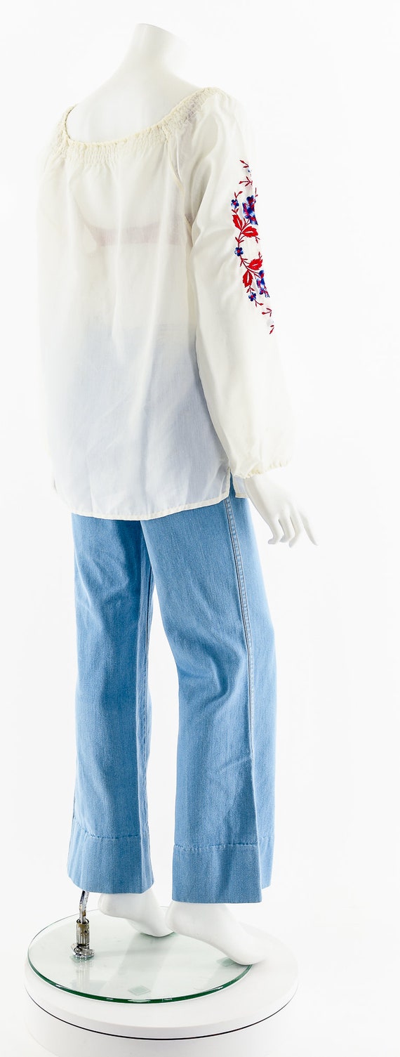 Hungarian Embroidered Bohemian Blouse - image 6