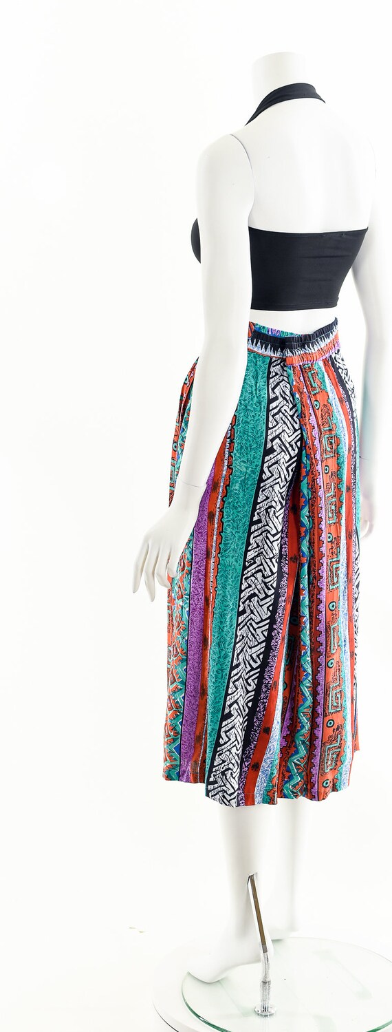 Graphic Tribal Skirt,Bright Southwest Skirt,Rainb… - image 8