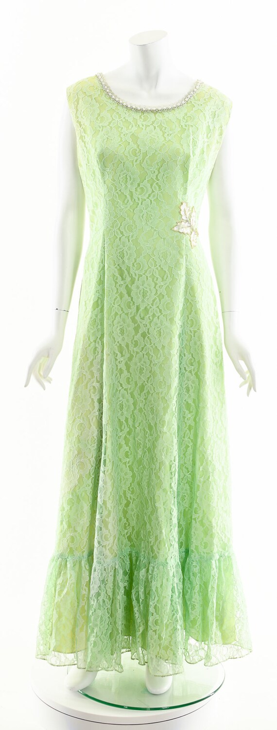 green lace prom dress,lime green lace dress,sequin be… Gem