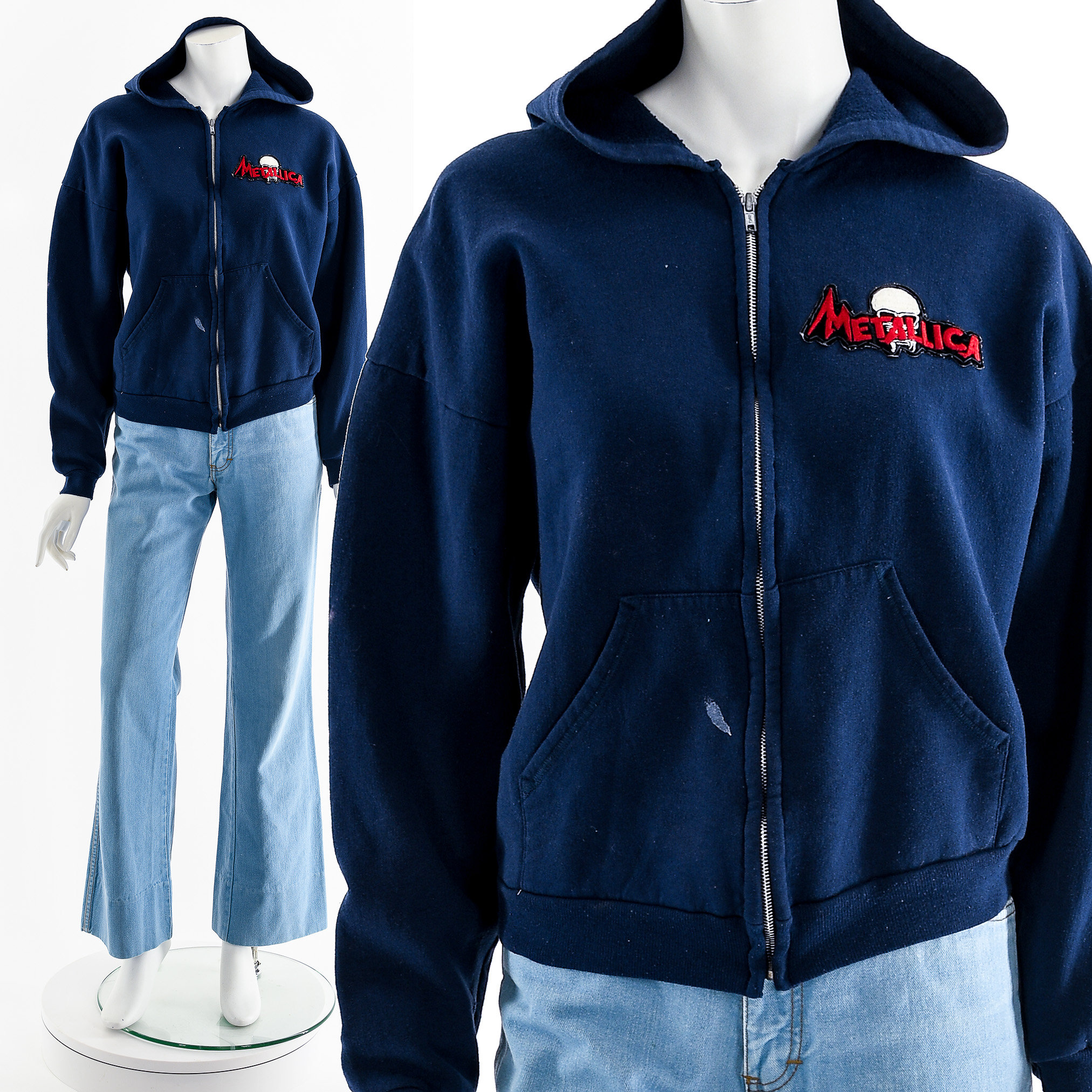 80s 90s Metallica Zip up Distressed Hoodie - Etsy