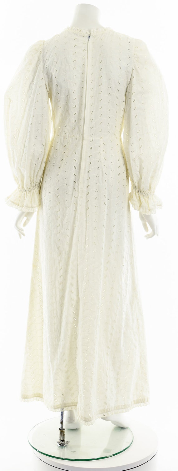 White Eyelet Victorian Bohemian Dress - image 7