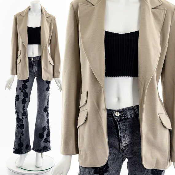 Minimalist Neutral Blazer Jacket - image 1