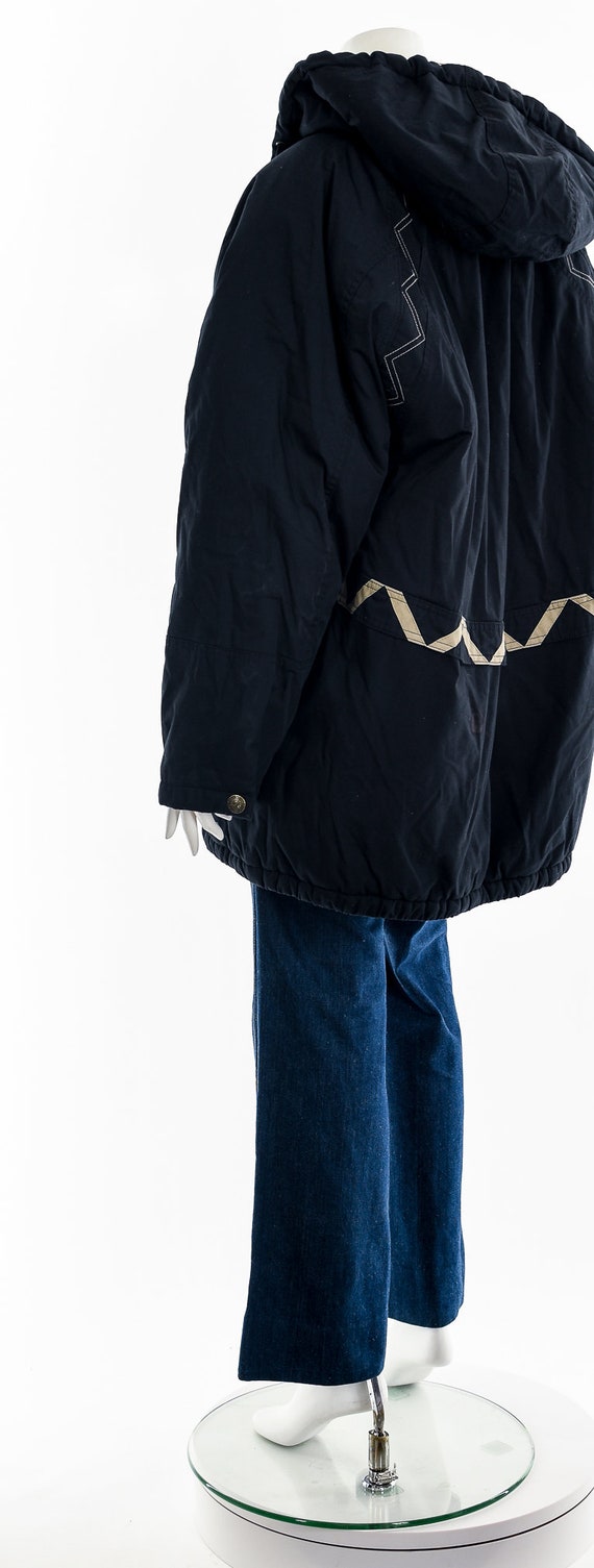 Puffer Black Down Winter Coat 90s - image 8