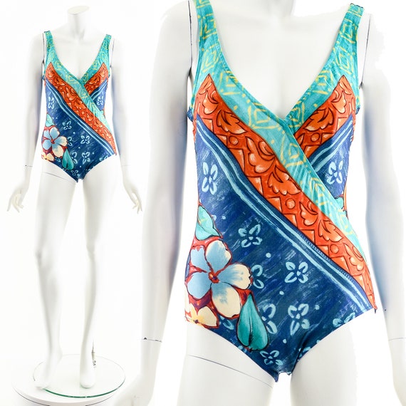 gottex abstract hawaiian vintage swimsuit,vintage… - image 2