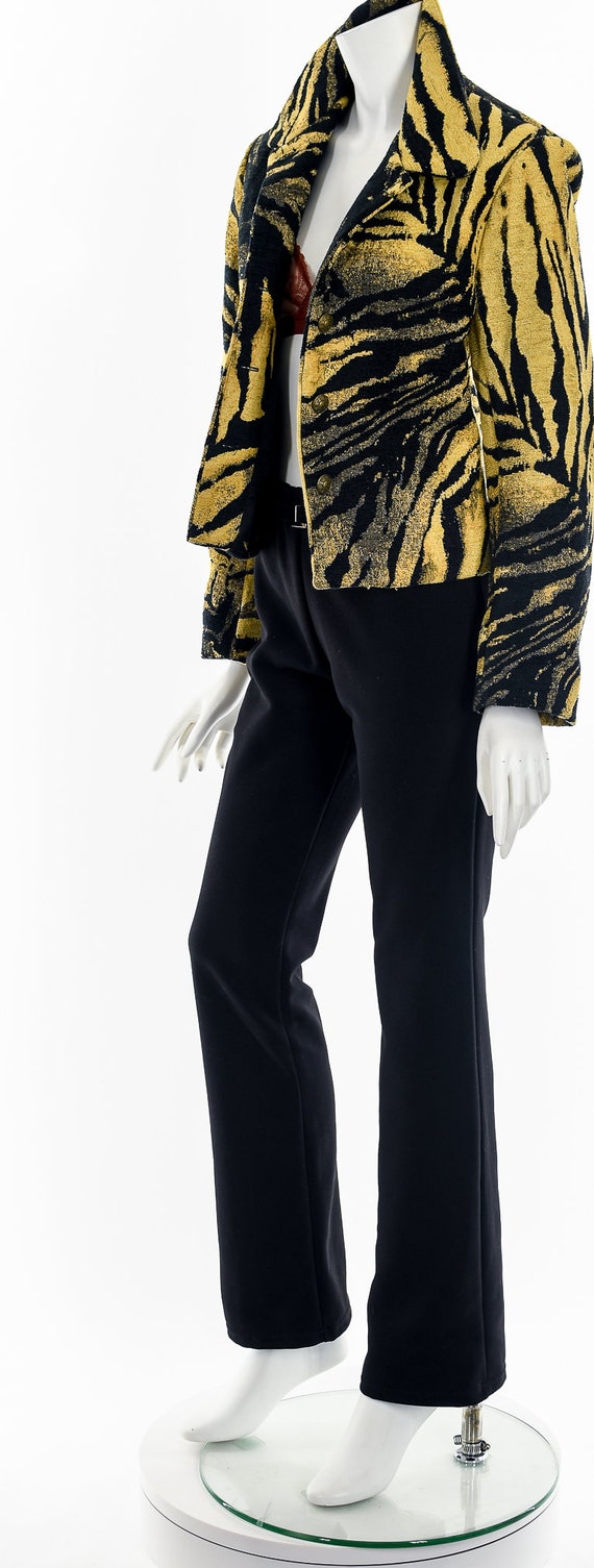 Tan Zebra Print Structured Jacket - image 10