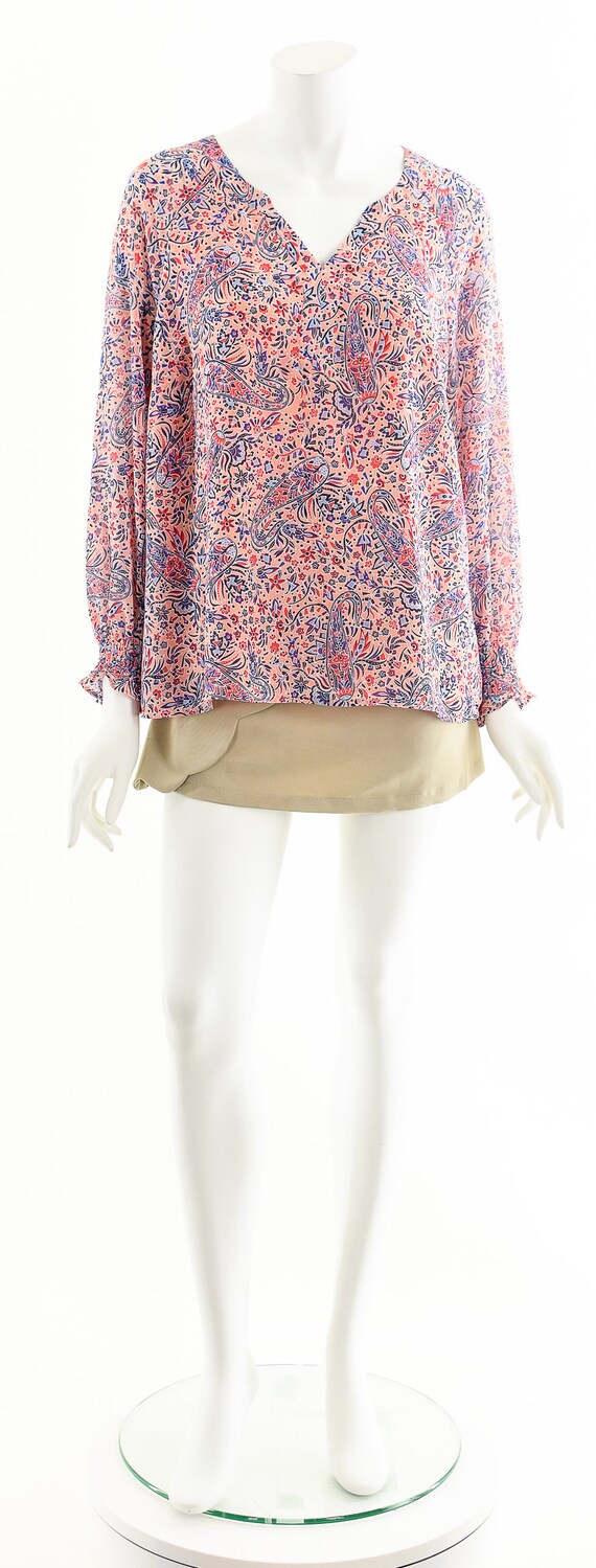 Pink Paisley Bohemian Blouse - image 4