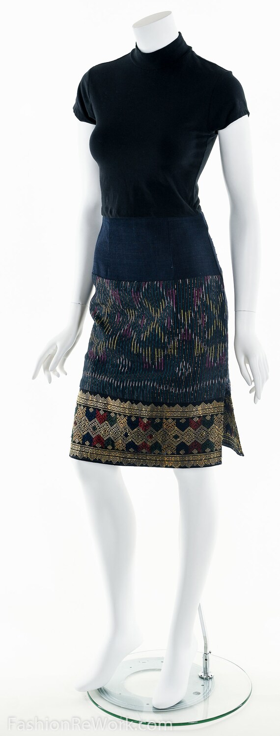 Hmong Skirt, Thai Pencil Skirt, Ethnic Skirt, Boh… - image 7