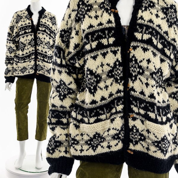 Cowichan Wool Sweater Cardigan